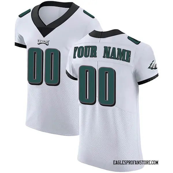 Men's Custom Philadelphia Eagles Elite White Vapor Untouchable Jersey ...