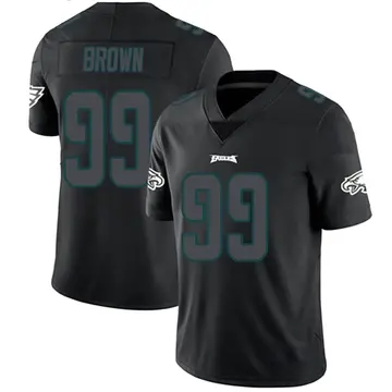 Limited Men's Jerome Brown Silver Jersey - #99 Football Philadelphia Eagles  100th Season Inverted Legend Size 40/M