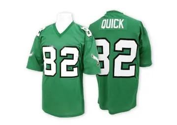 Mike Quick Signed Eagles Throwback Jersey Inscribed 5x Pro Bowl (SOP COA)